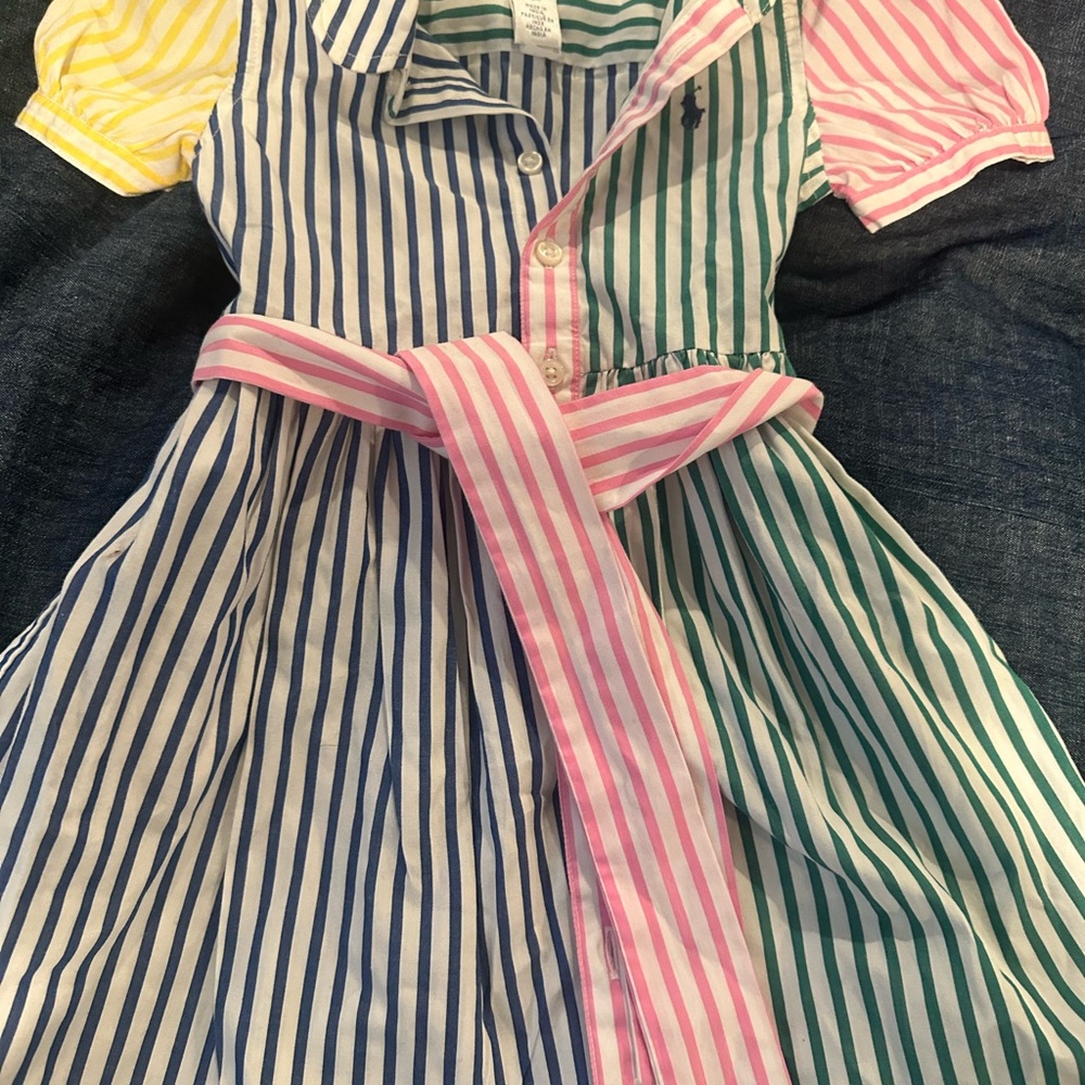 Ralph Lauren Striped Multicolor Kids Dress